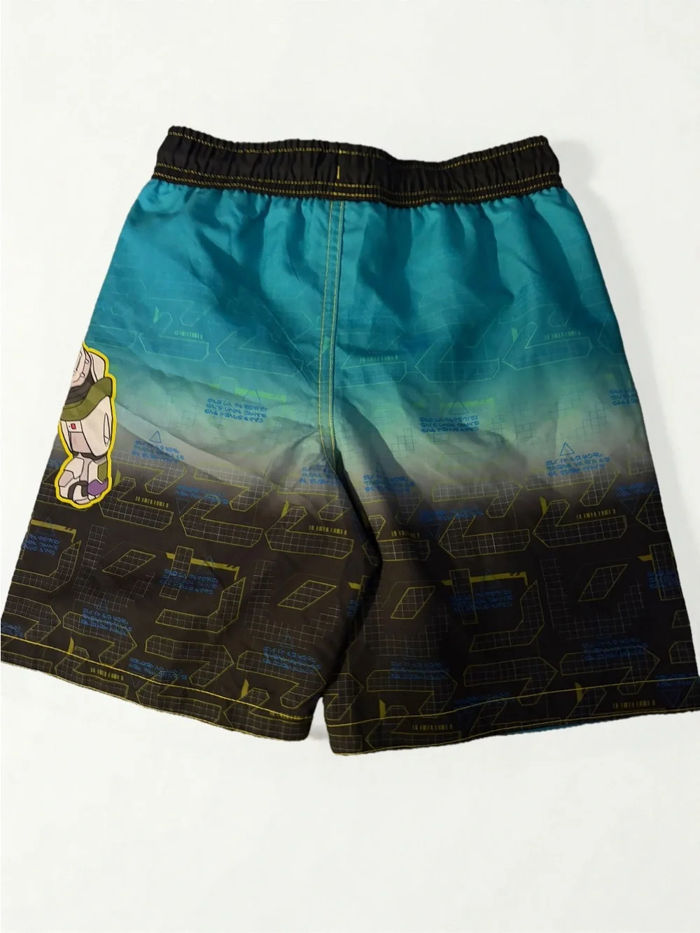 Buzz Lightyear Graphic Swim Shorts in Teal & Black